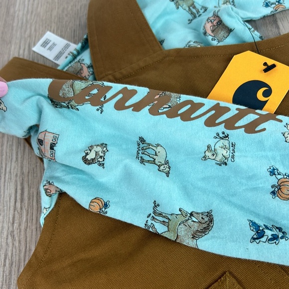 NWT Carhartt baby girls ruffle overall onesie set - Picture 12 of 12